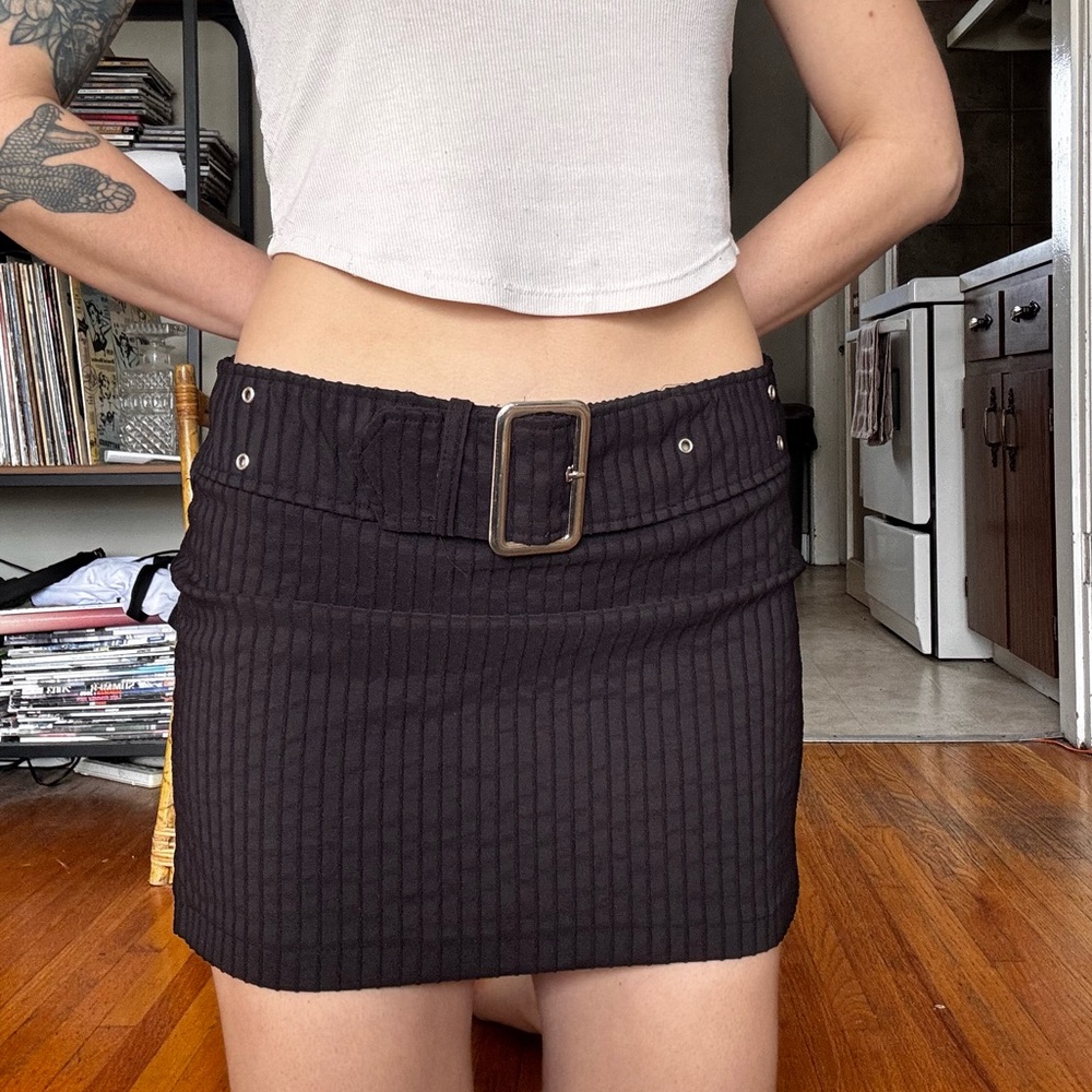 Y2K Mini Skirt with Belt